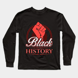 Black History Power Pride Design Long Sleeve T-Shirt